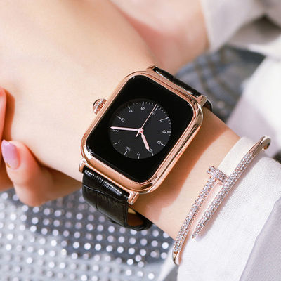 Квадратные наручные часы Wearproof Antiscratch 64g кварца женщин формы