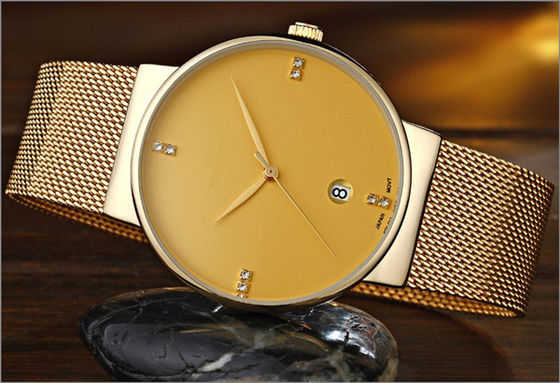 стальной кварц задней стороны обложки 316L наблюдает нержавеющий, goldtone дозор нержавеющей стали