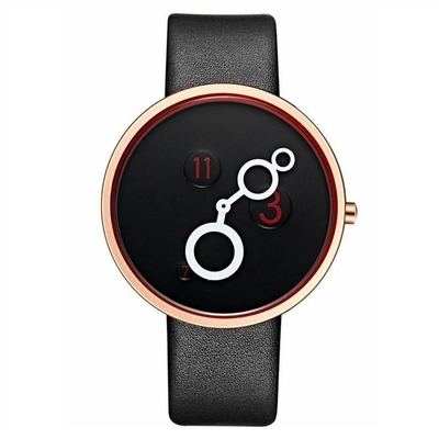 стекло кожи PU Nubuck дозора кварца женщин ремня 220mm минеральное закаленное